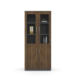3-Door wooden office bookcase - Image 4