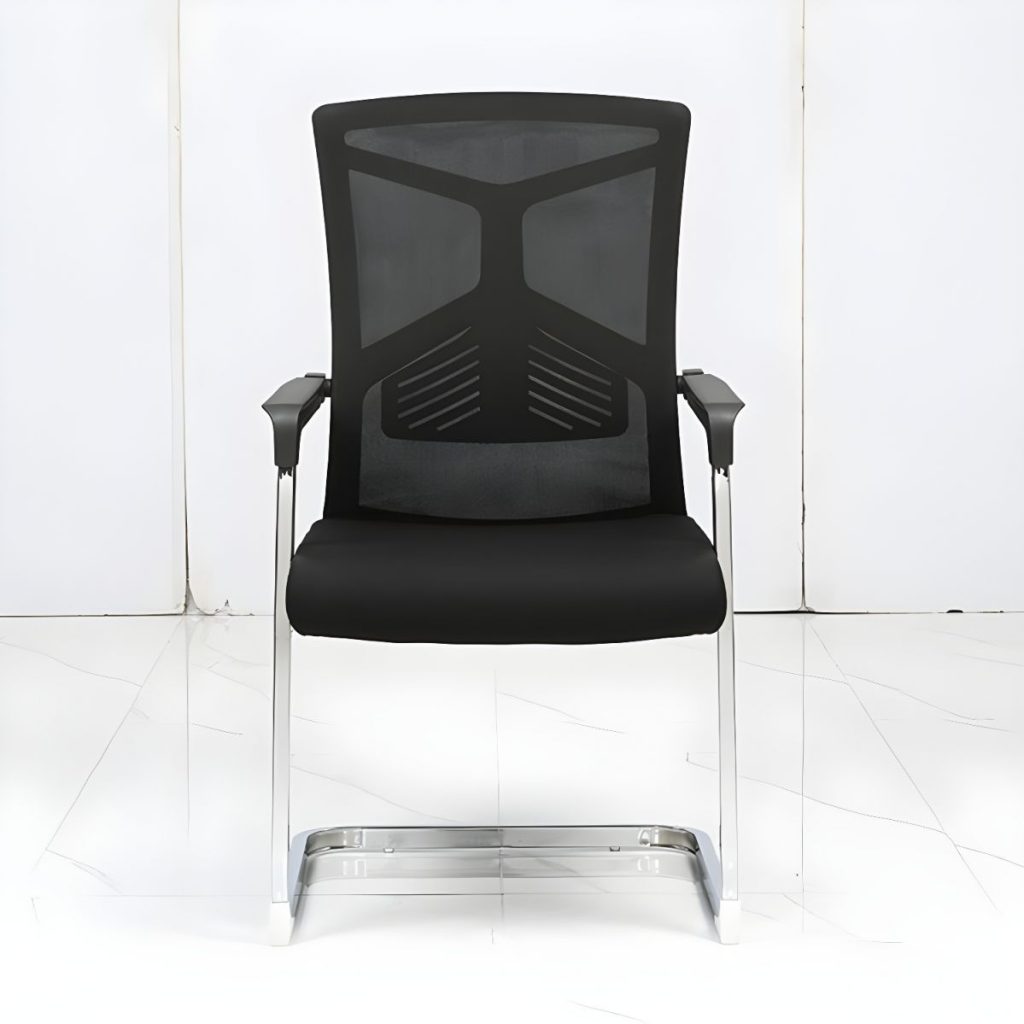 Ergonomic mesh office visitor seat