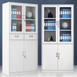 Half-glass metallic storage cabinet - Image 4