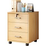 3-Drawer mobile pedestal (Beech) - Image 5