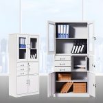 Two door metallic cabinet with safe - Image 3