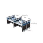 4-way office workstation (Blue) - Image 5