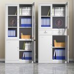 2-Door metallic office storage cabinet