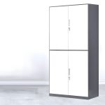 Grey Steel Storage Cabinet (4-Door) - Image 3