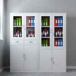 Half-Glass Metallic Office Cabinet - Image 4
