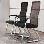 Upholstered Office Chair with Back - Image 2