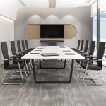 Upholstered Office Chair with Back - Image 3