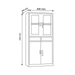 2-Door metallic office cabinet (with safe) - Image 2