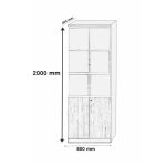 2-Door wooden office bookcase - Image 2