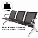 Kinbor 3-link metallic waiting bench - Image 3