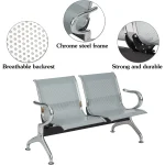 Two seater office reception bench - Image 4