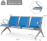 Three seater reception benches - Image 5