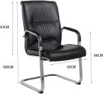 Black PU Office Leather Chair - Image 4
