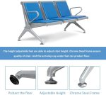 Heavy-duty padded waiting bench - Image 3