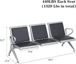Heavy-duty three link waiting bench - Image 3