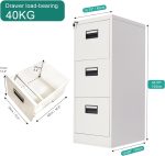 3-Drawers metallic office cabinet - Image 5