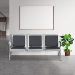 Heavy-duty three link waiting bench