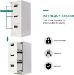 3-Drawers metallic office cabinet - Image 4