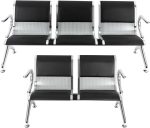 Padded 3-link reception waiting bench - Image 2