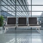 Three seater office reception bench