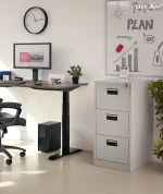 3-Drawers metallic filling cabinet - Image 4
