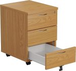 Office 1200mm Beech desk with side pedestal - Image 6