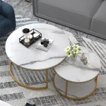 Marble round coffee table