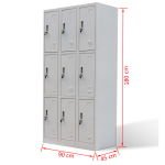 9-Locker steel office cabinet - Image 5