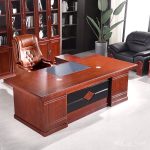 1600mm Mahogany Veneer Executive Office Desk - Image 5
