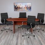 4-seater oval office boardroom table. - Image 3