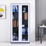 knock down office furniture glass door book shelf metal cupboard - Image 3