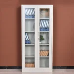 knock down office furniture glass door book shelf metal cupboard - Image 2