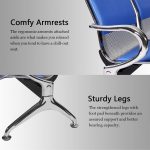 3 Link padded office waiting bench - Image 3