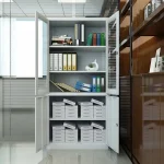 Two door metallic office storage cabinet - Image 3