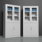 Two door metallic office storage cabinet - Image 5