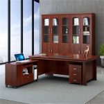 1800mm office executive table with side drawers - Image 3