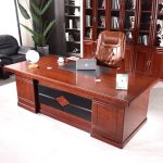 1600mm Mahogany Veneer Executive Office Desk - Image 2