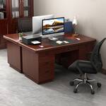 A corporate mahogany desk measuring 1400mm in length with a sleek, professional design suitable for modern office environments.