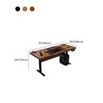 Adjustable height electric workstation with modern design and ergonomic functionality.