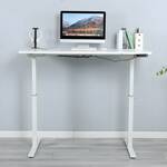Contemporary electric sit-stand desk with modern design and adjustable height functionality.