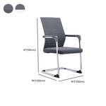 Non-swivel mesh upholstered guest chair with ergonomic backrest and padded seat.