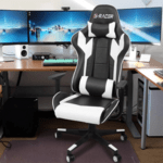 Reclining Orthopedic Gaming Chair with adjustable features, ergonomic design, and high-back support for ultimate comfort during gaming sessions.