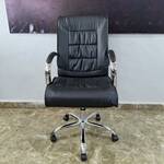 Stylish rotating leather mid-back office chair offering ergonomic support and a sleek design for any workspace.