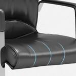 Non-Rolling Leather High-back Office Chair with premium leather upholstery, ergonomic design, and solid base for enhanced comfort and support.
