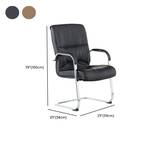 Non-Rolling Leather High-back Office Chair with premium leather upholstery, ergonomic design, and solid base for enhanced comfort and support.