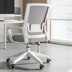 Mid-back modern swivel office chair with ergonomic design, adjustable features, and sleek fabric upholstery for comfortable work sessions.